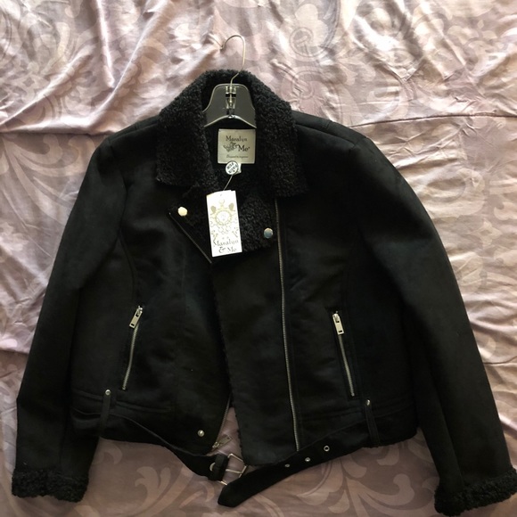 NWT Maralyn & Me Black Moto Jacket - Picture 7 of 9